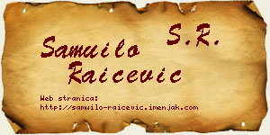 Samuilo Raičević vizit kartica